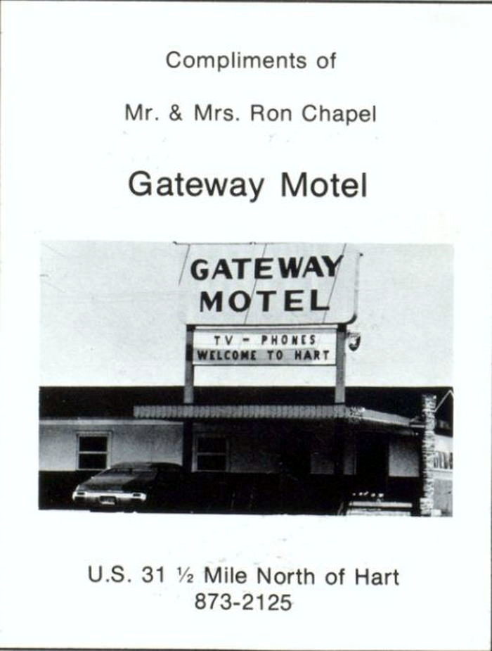 Gateway Motel - 1974 High School Yearbook Ad